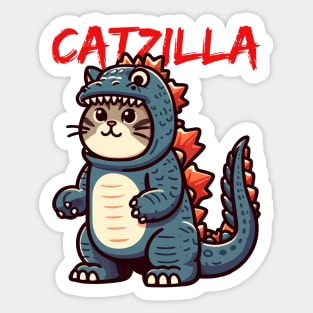 Catzilla Sticker